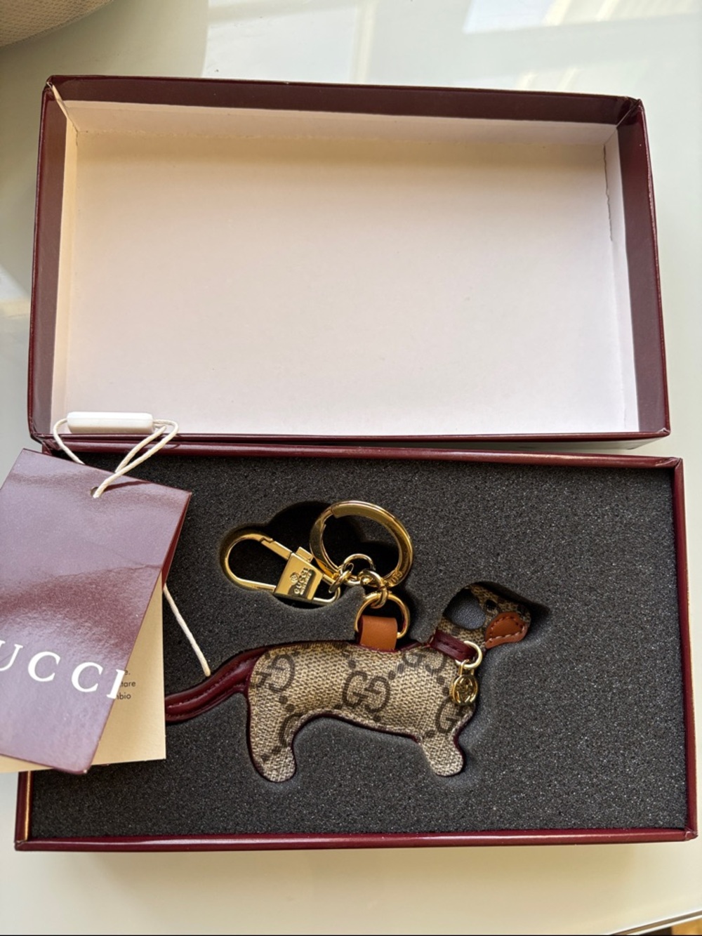 Gucci Dog Keychain